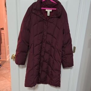 Orvis Burgundy Puffer Coat